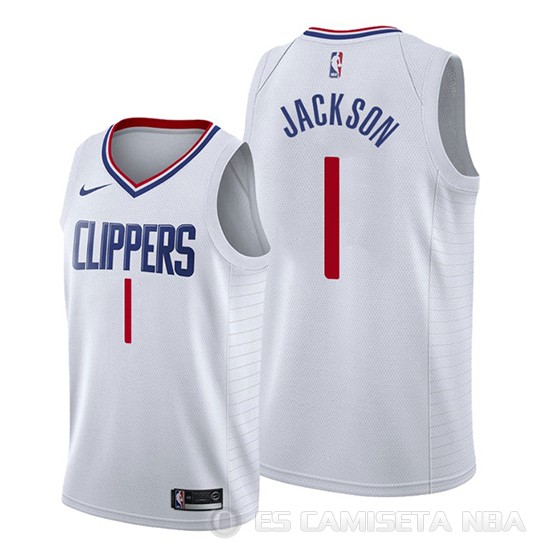 Camiseta Reggie Jackson #1 Los Angeles Clippers Association 2019-20 Blanco - Haga un click en la imagen para cerrar